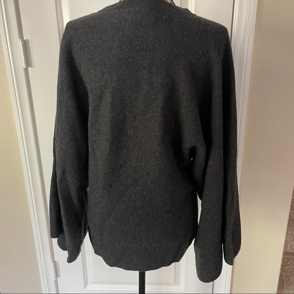 COS Dark Gray Kimono Inspired Wool Sweater - Picture 9 of 12